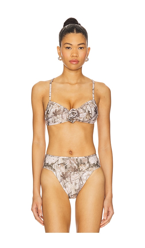 Devin Rosa Bikini Top in Taupe. - size L (also in M, S, XL, XS) - Montce Swim - Modalova