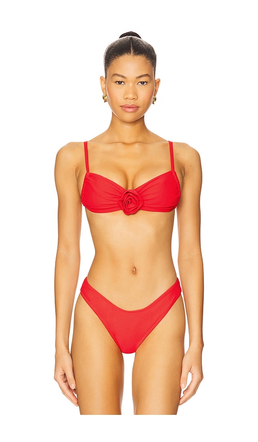 Montce Rosa Devin Bikini Top In Red