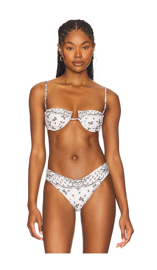 Swim Simonette Bikini Top in Ivory. - size XL (also in L, M, S, XS)