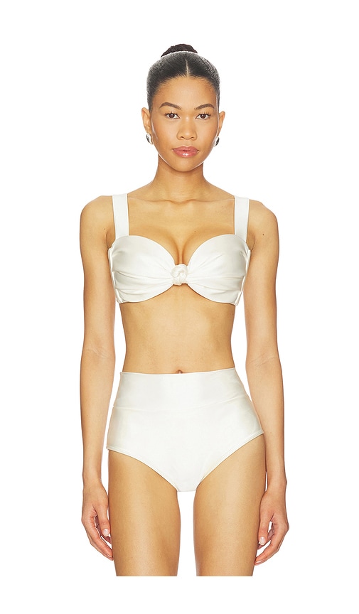 Montce X Elsa Hosk Hayden Bikini Top in Cream Silkie | REVOLVE