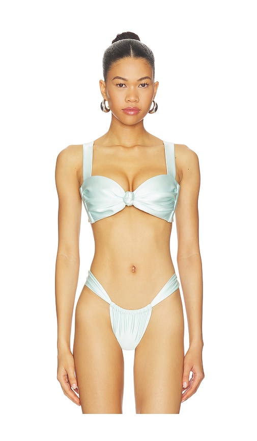 x Elsa Hosk Hayden Bikini Top by Montce in Seafoam Silkie
