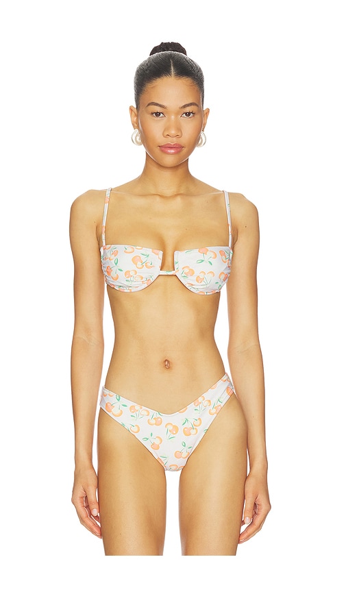 X Elsa Hosk Simonette Bikini Top by Montce in Cherry Sherbet
