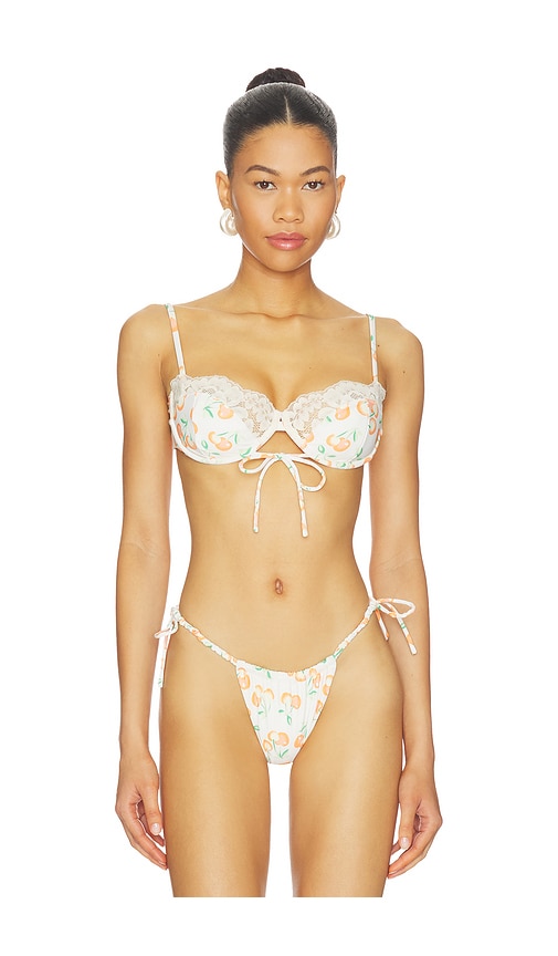 X Elsa Hosk Lena Bikini Top by Montce in Cherry Sherbet