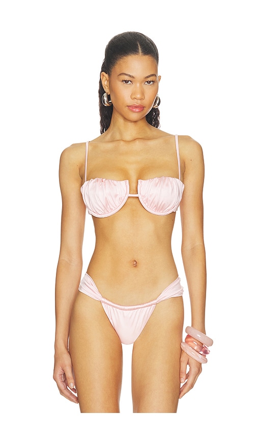 Petal Bikini Top by Montce in Pale Blush Silkie