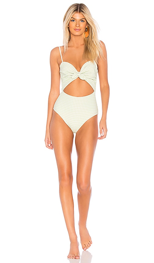 Share Cabana One Piece in Vert Gingham on Facebook (opens in a new window)....