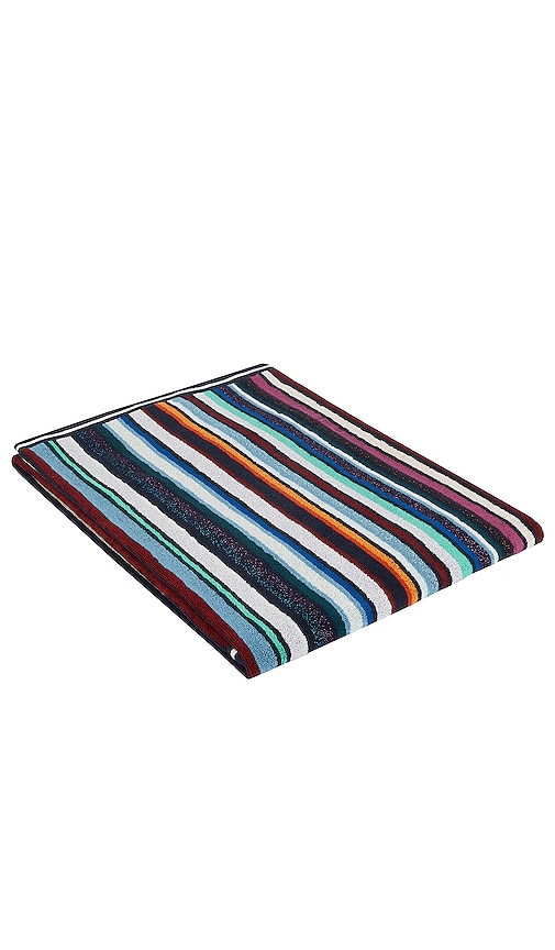 Shop Missoni Chandler Beach Towel In Blu Multicolor