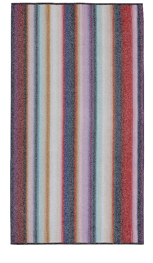 Missoni Clancy Beach Towel In Blu Multicolor