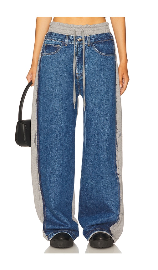 Monse Denim Combo Sweatpants