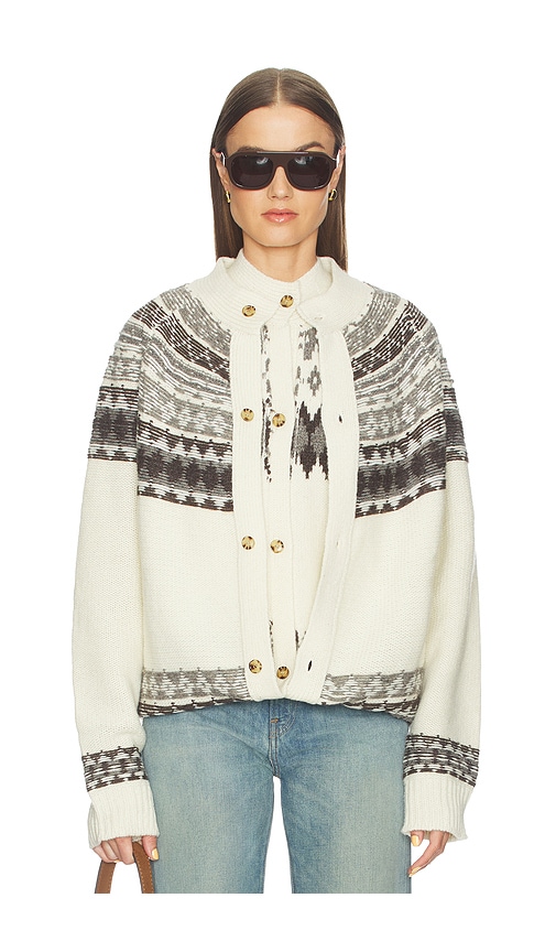Monse Fold-up Fair Isle Cardigan In Multi