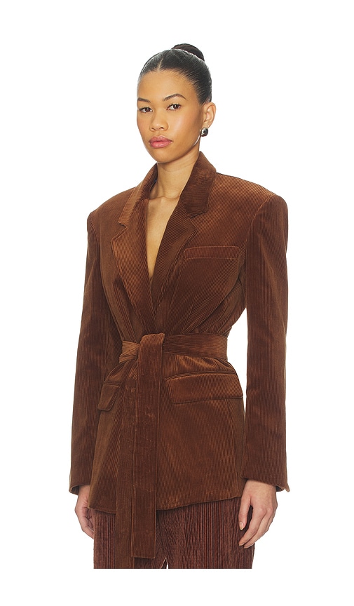 Monse Deconstructed Lapel Tailored Jacket In Brown