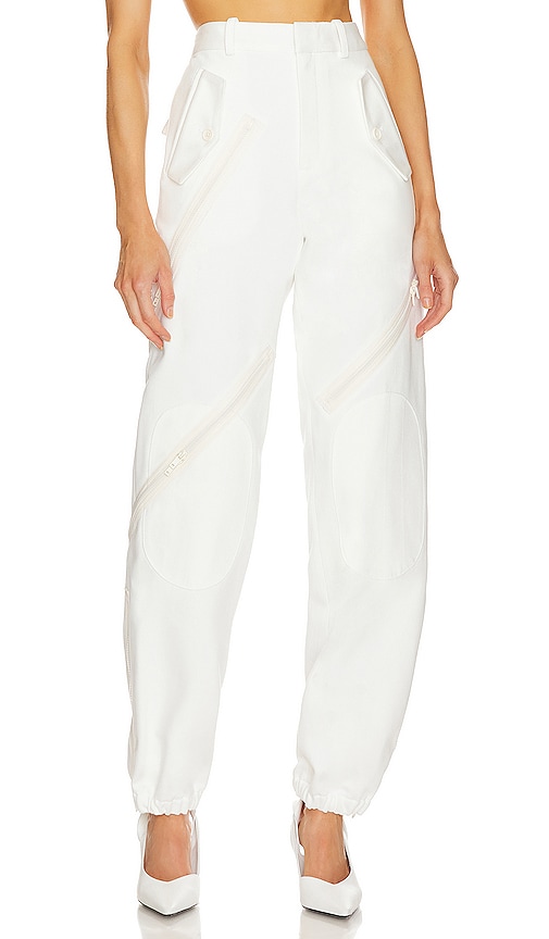 Monse Low-rise Straight-leg Trousers In White
