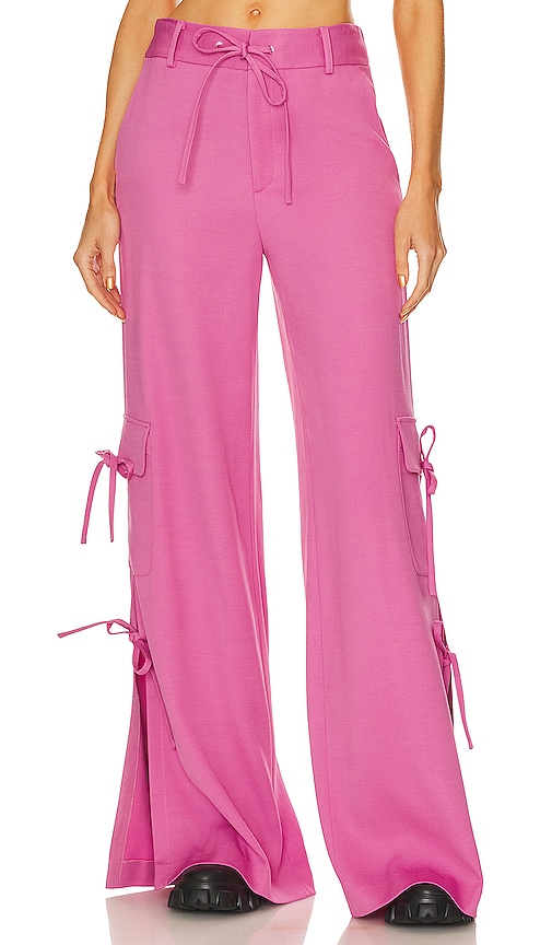 Monse Side Slit Cargo Pants With Chain in Pink | REVOLVE