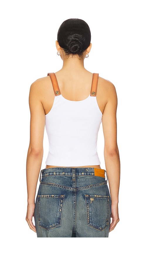  Monse Tanktop Mit Trägern Aus Leder In Ivory. Größe S. Also In Xs, L. 