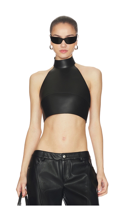 Monse Buckled Leather Bustier Top