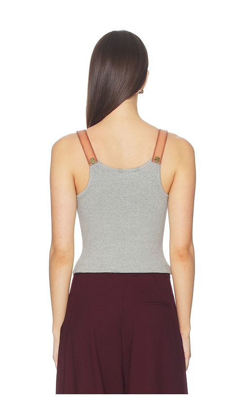 Monse Oberteil Leather Strap Tank In Grey. Größe S. Also In M, L. 