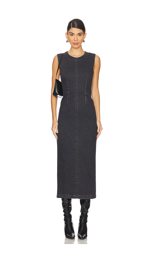 Shop Mother The Swerve Dress In Black