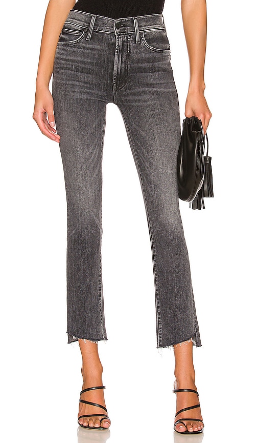 MOTHER High Waisted Rascal Ankle Step Fray in Night Garden