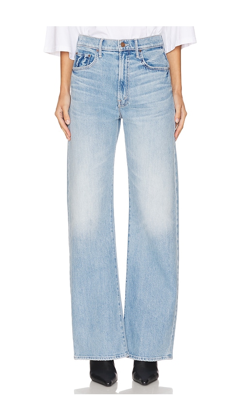 Mother The Spinner Zip Sneak Jeans Light As A Feather In Blue
