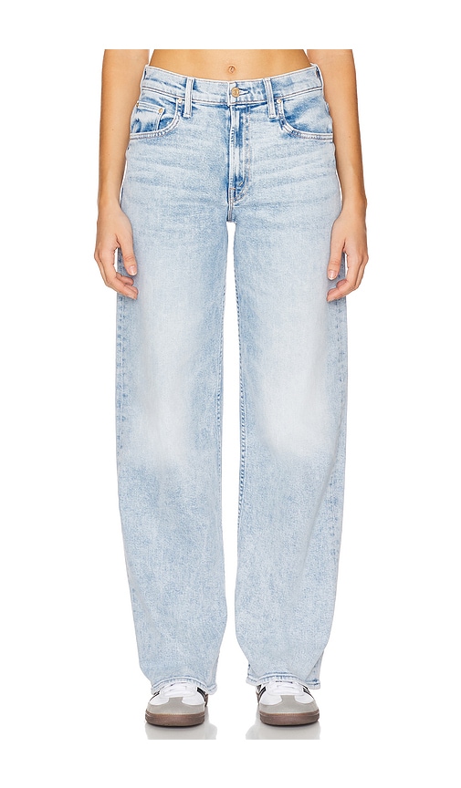 Mother The Spinner Zip Sneak Jeans Light As A Feather In Blue