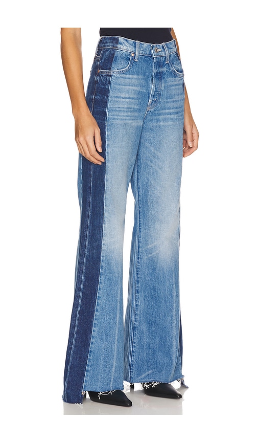 Mother The Tux Sidestepper Sneak Fray Jeans Double Stacked In Double Stacked