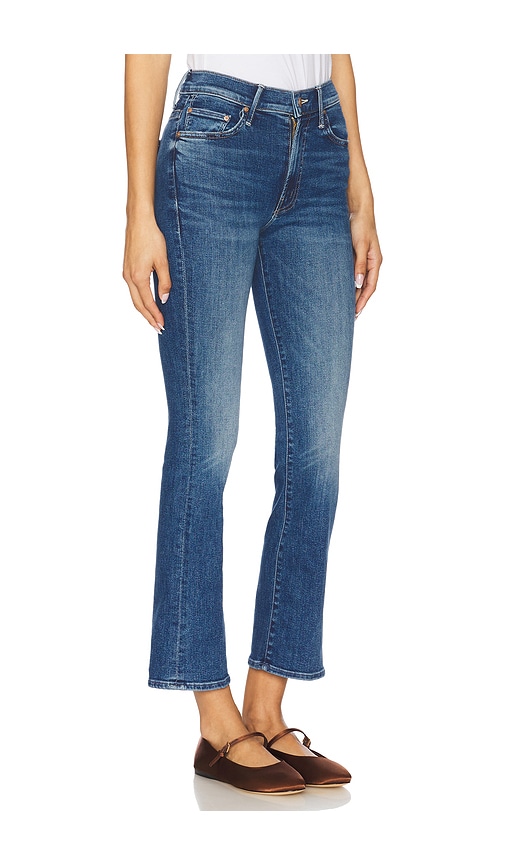Mother The Patch Pocket Insider Flood On Your Left Bootcut Jean In Blue