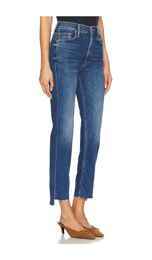 Mother High Waisted Rider Ankle Step Fray In Over The Top