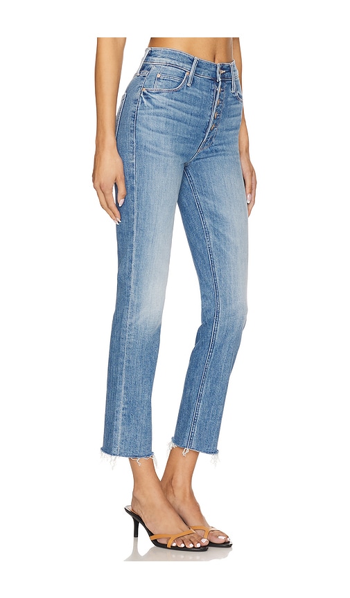 Mother Dazzler Ankle Fray Straight Leg Jeans In Boogie Down
