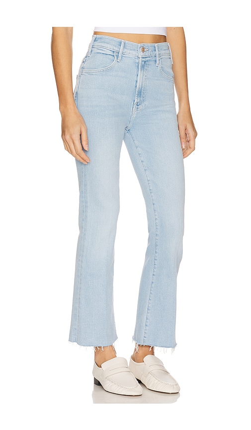 Mother The Insider High Waist Fray Hem Crop Bootcut Jeans In Ball's In Your Court
