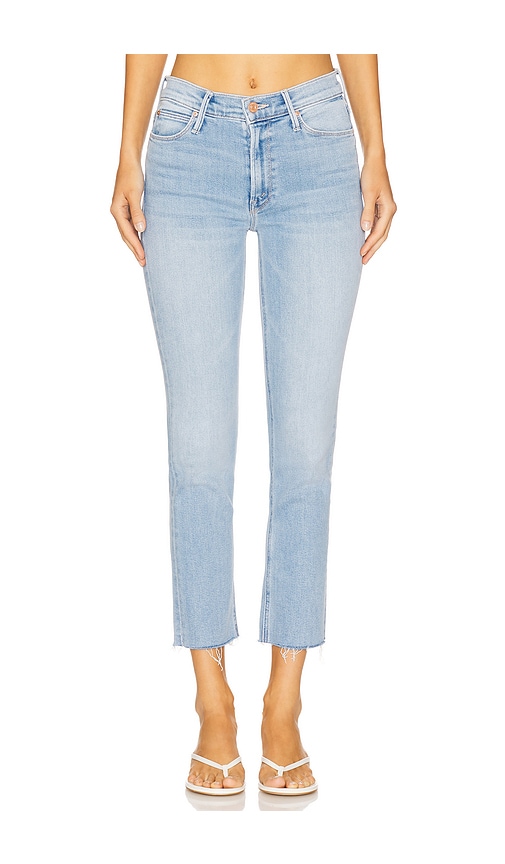 MOTHER Petite Lil' Mid Rise Dazzler Ankle Fray