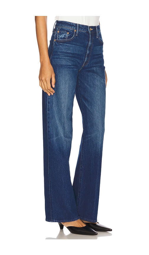 Mother The Lasso Sneak High Rise Jeans In Bunny Hop In Blue