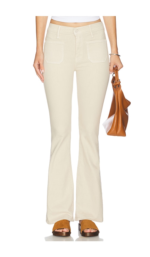 The Patch Pocket Weekend Jeans in Cream. - size 33 (also in 23, 24, 25, 26, 27, 28, 29, 30, 32, 34)