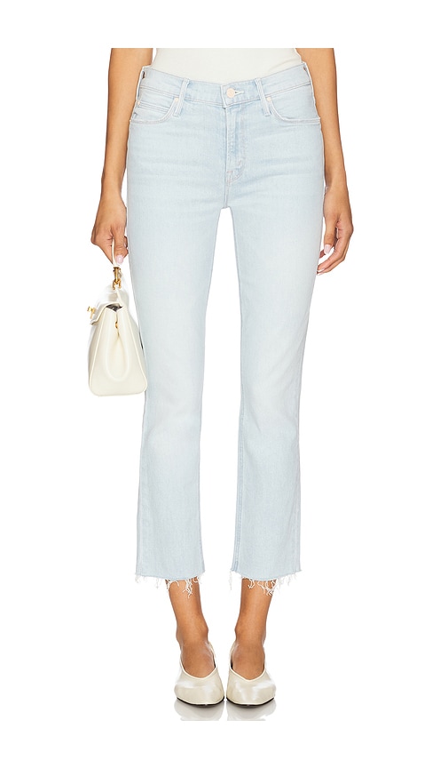 The Mid Rise Dazzler Crop Fray Jeans in Blue. - size 34 (also in 25, 26, 27, 28, 29, 30)