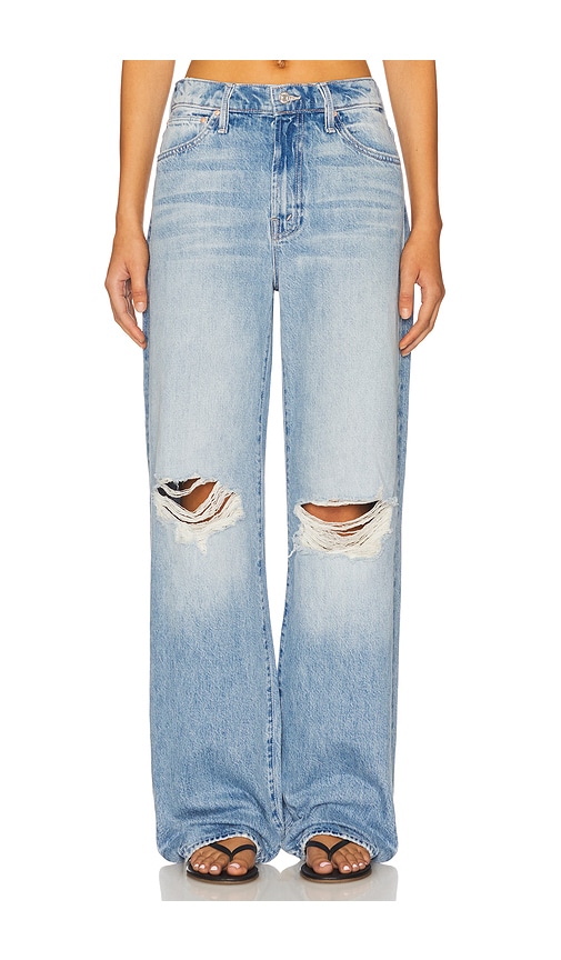 Mother The Dodger Sneak Jeans In Blue