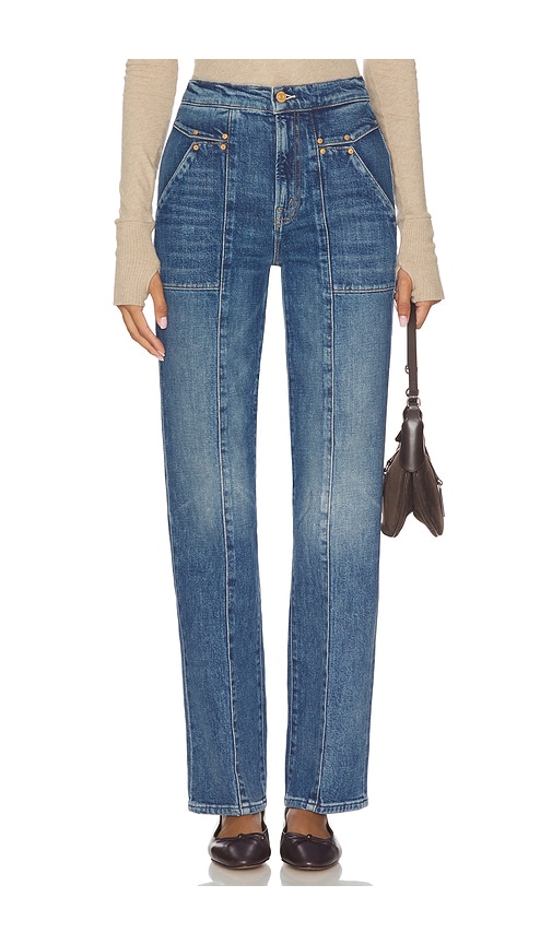 The Riveting Rambler Zip Sneak Jeans in Blue. - size 24 (also in 25, 26, 27, 28, 29, 30, 34) - MOTHER - Modalova