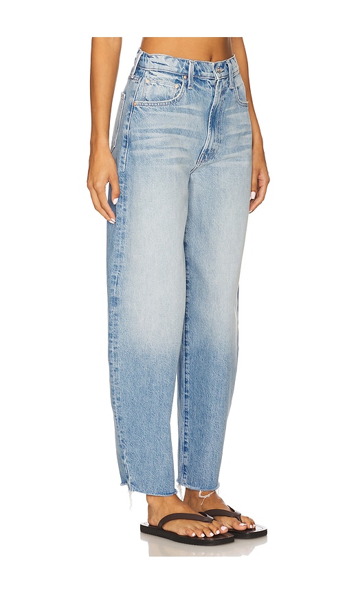 Mother The Fangirl Hover Fray Jeans In Blue