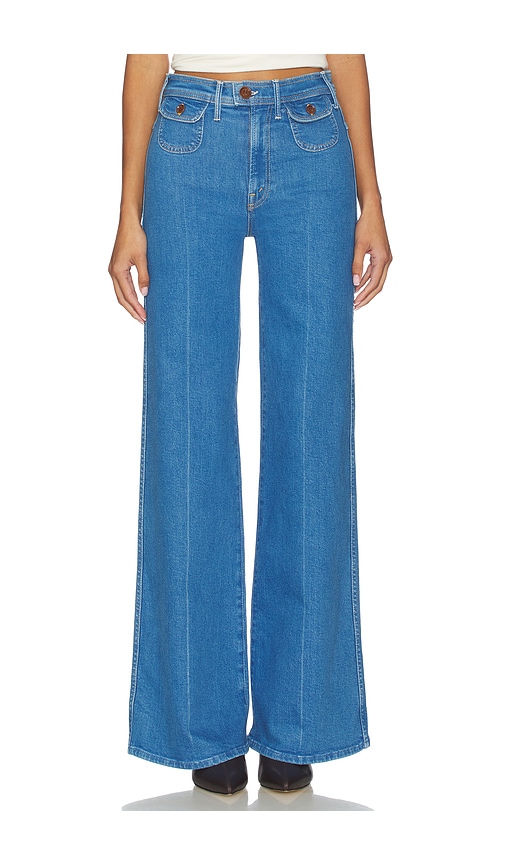 Mother The Pocketbook Hustler Roller Heel Jeans In Blue