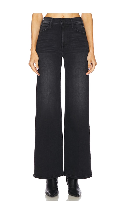 Mother Lil' Petite Hustler Roller Sneak Jeans In Black
