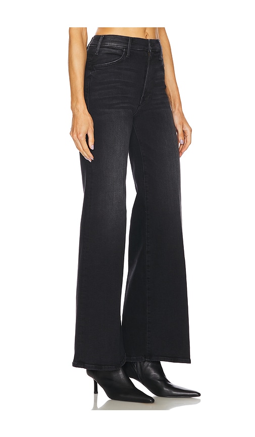 Mother Lil' Petite Hustler Roller Sneak Jeans In Black