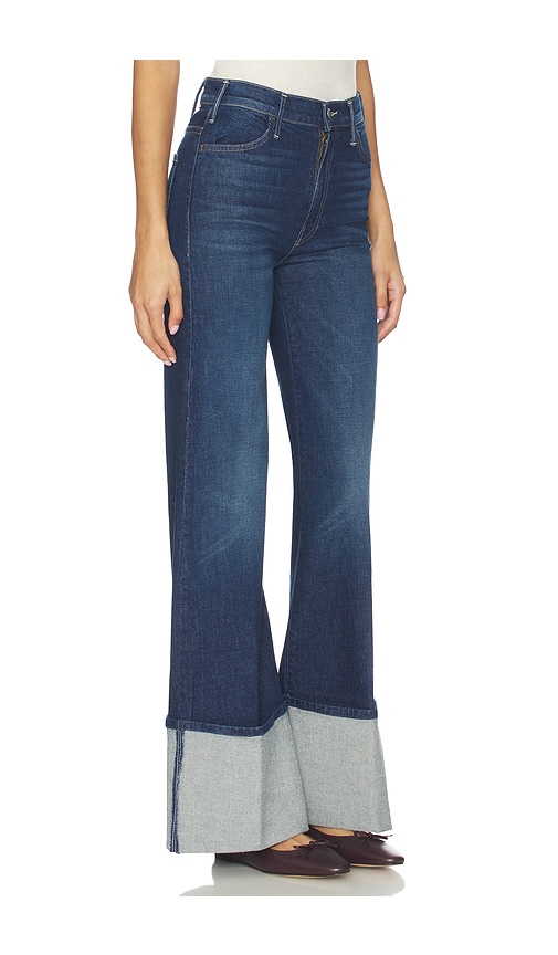 Mother The Hustler Roller Sneak Cuff Jeans In Blue
