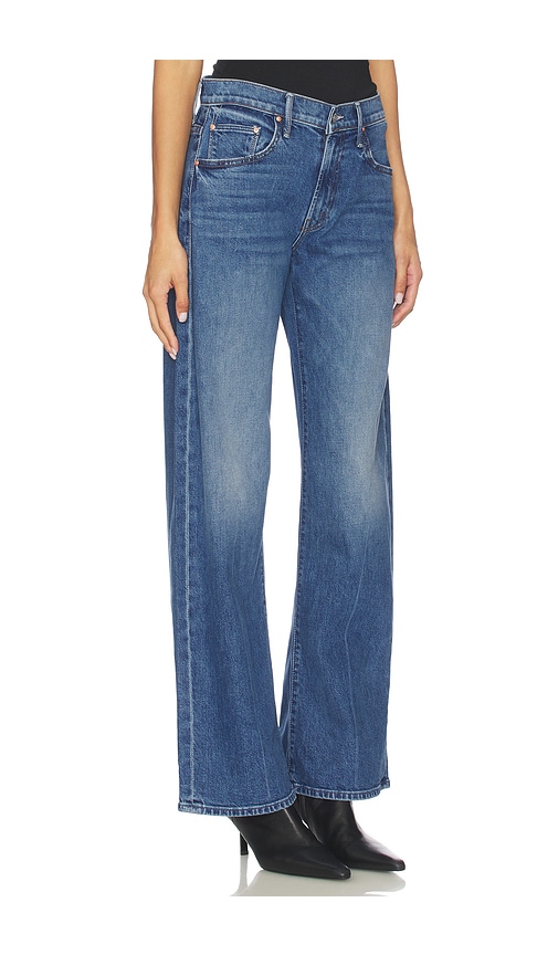 Mother Jeans The Rerun Zip Sneak With Belt Loops And Logo Embroidery On The Back In Blue Denim For Women