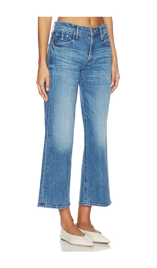 Mother Womens Kissing The Caddy The Rerun Sneak Cotton Denim Jeans In Blue