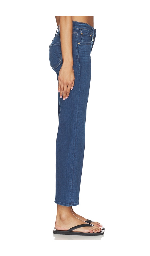 Mother The Mid Rise Rambler Zip Flood Jeans In Blue. Size 23. Also In 24, 25, 26, 27, 28, 29, 30, 31, 32, 33, 34. 
