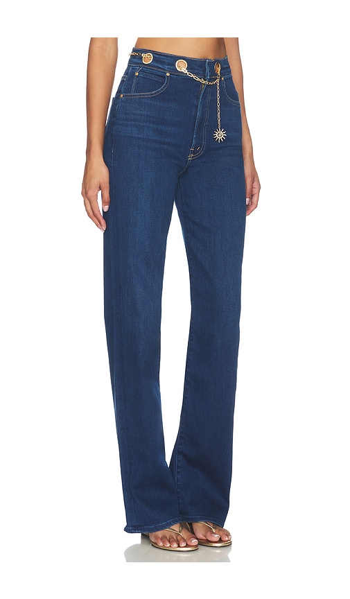  Mother The Off The Chain High Waisted Tunnel Vision Sneak Jeans In Blue. Taglia 23. Also In 24, 25, 26, 27, 28, 29, 30, 31, 32, 33. 