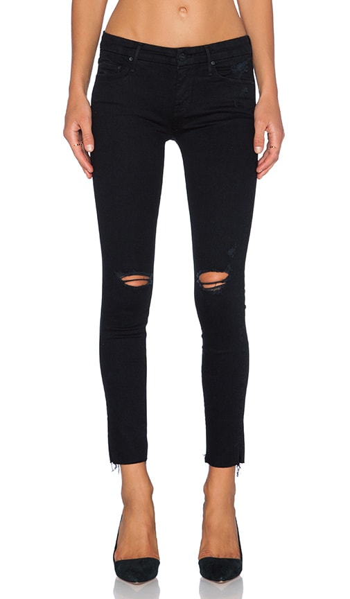 black rough jeans