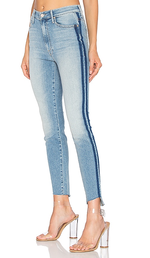mother the stunner zip ankle step fray jeans