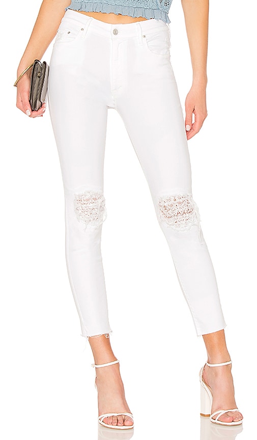 mother lace jeans