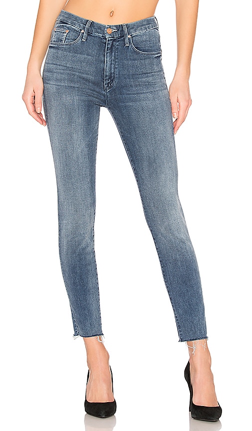 mother high rise looker ankle jeans