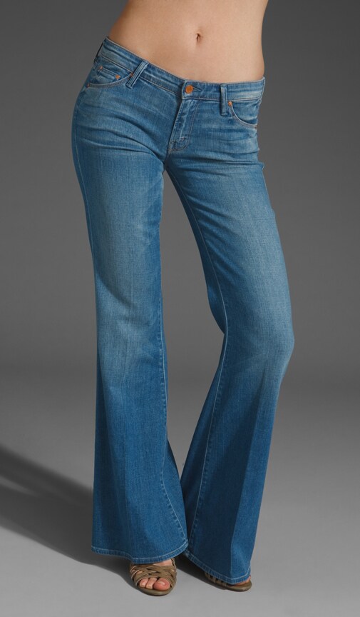 SPANX Flare Jeans With Patch Pockets in Authentic Blue