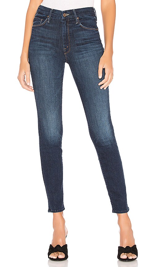 mother high rise looker ankle jeans