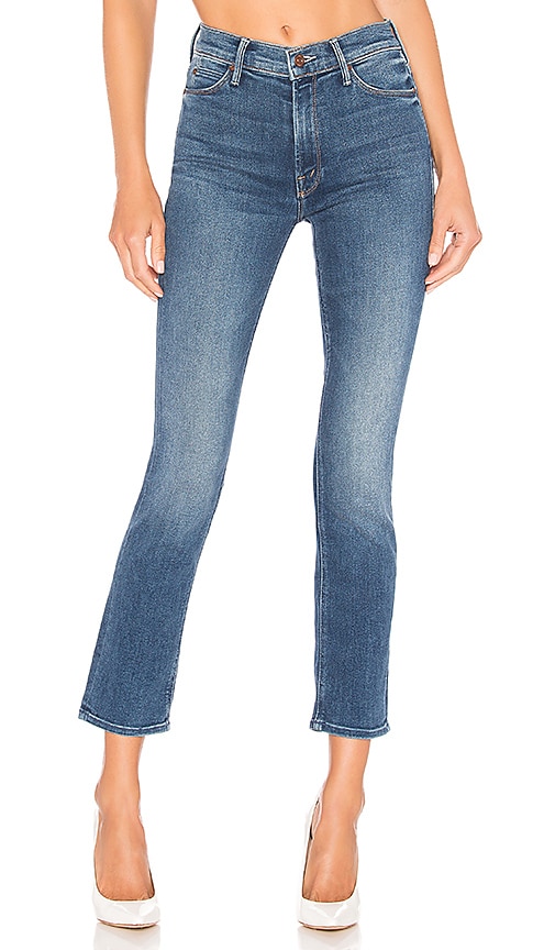 mother the dazzler ankle straight leg jeans